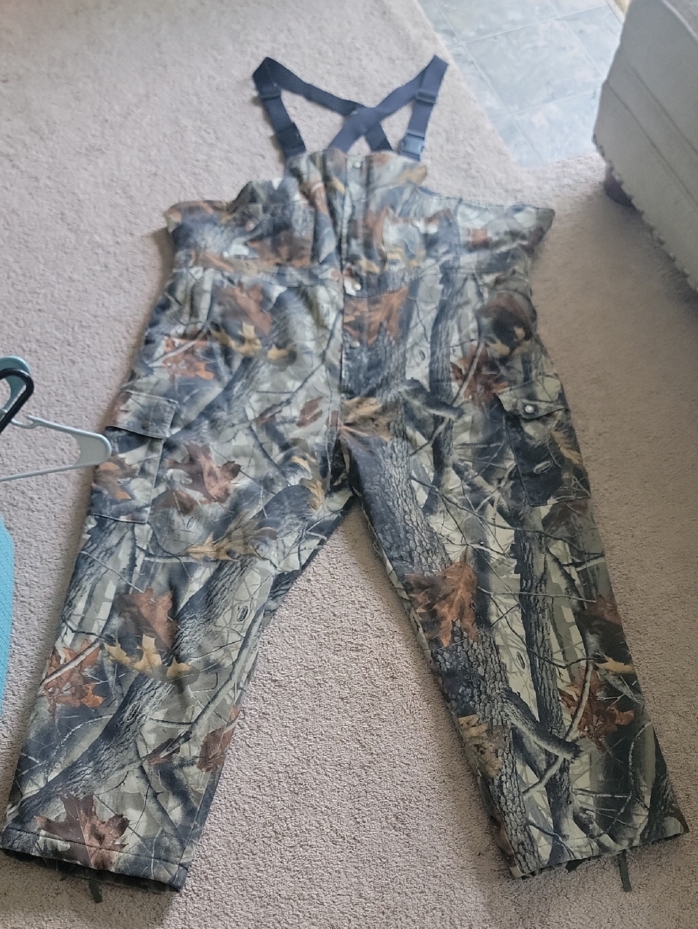 Camouflage Insulated Bib Overalls - Brown/Green